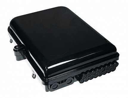 Opton Fiber Distribution Box 2 IN - 16 OUT IP65 Black