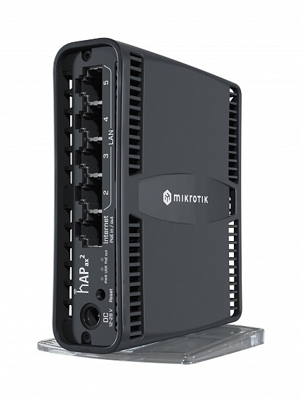 MikroTik RB hAP AX2 Wi-Fi 6 Dual Band Gigabit Router C52iG-5HaxD2HaxD-TC UK Plug