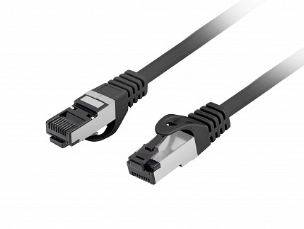 Lanberg Patch Cable CAT8.1 S/FTP CU LSZH 0.25m Black