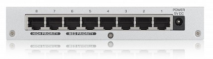 Zyxel 8-Port Gigabit Ethernet Switch with QoS Metal UK Plug GS-108BV3