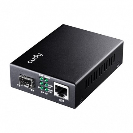 Cudy Fiber Media Converter SFP Slot to Gigabit Ethernet RJ45 with PoE MC220P