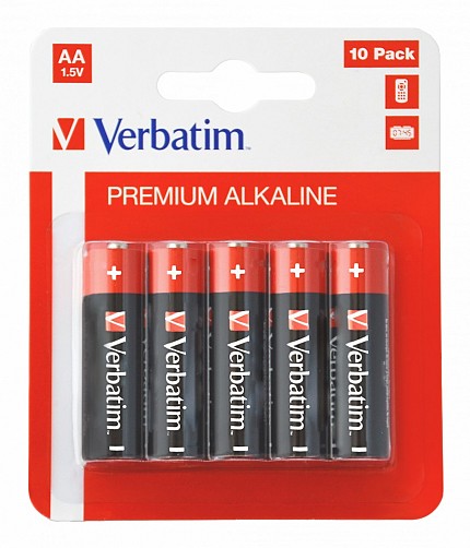 Verbatim Alkaline AA 10pcs Batteries