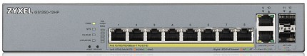 Zyxel 12-Port Gigabit PoE Cloud Managed Switch, 8 x PoE 130W CCTV GS1350-12HP