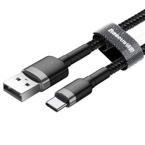 Baseus Cafule Braided Type-C Cable 2.0A 2.0m Grey