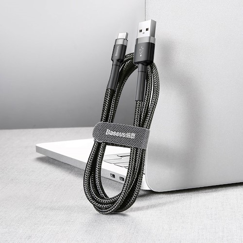 Baseus Cafule Braided Type-C Cable 3.0A 0.5m Grey