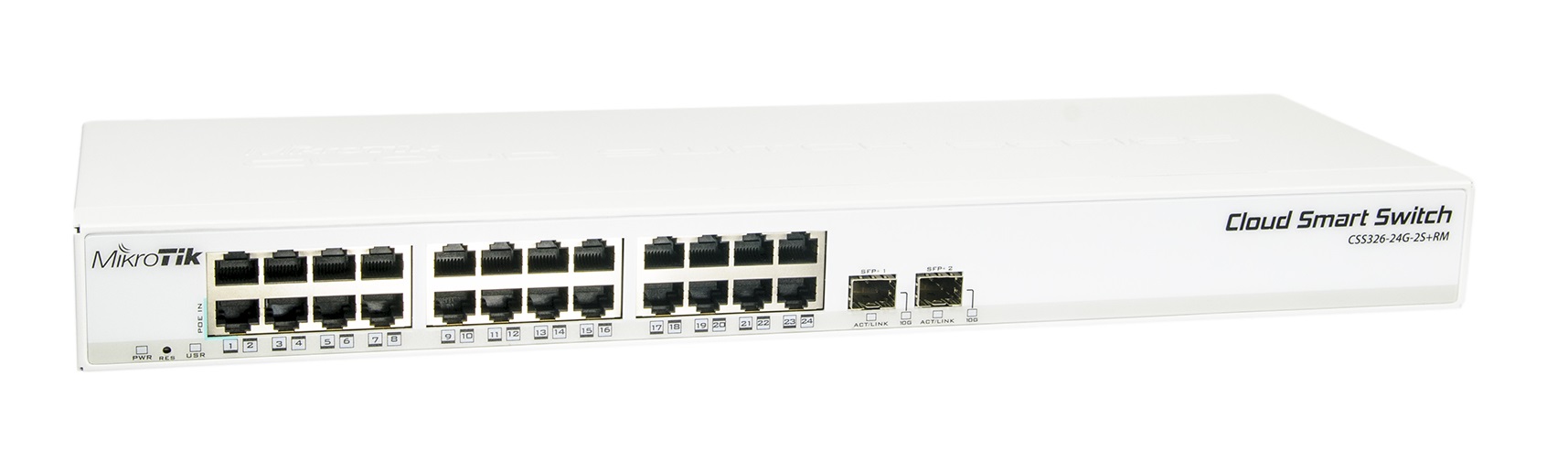 MikroTik CSS326-24G-2S+RM Cloud Smart Switch w/ 24 Gigabit Ports and 2 SFP+  Cages