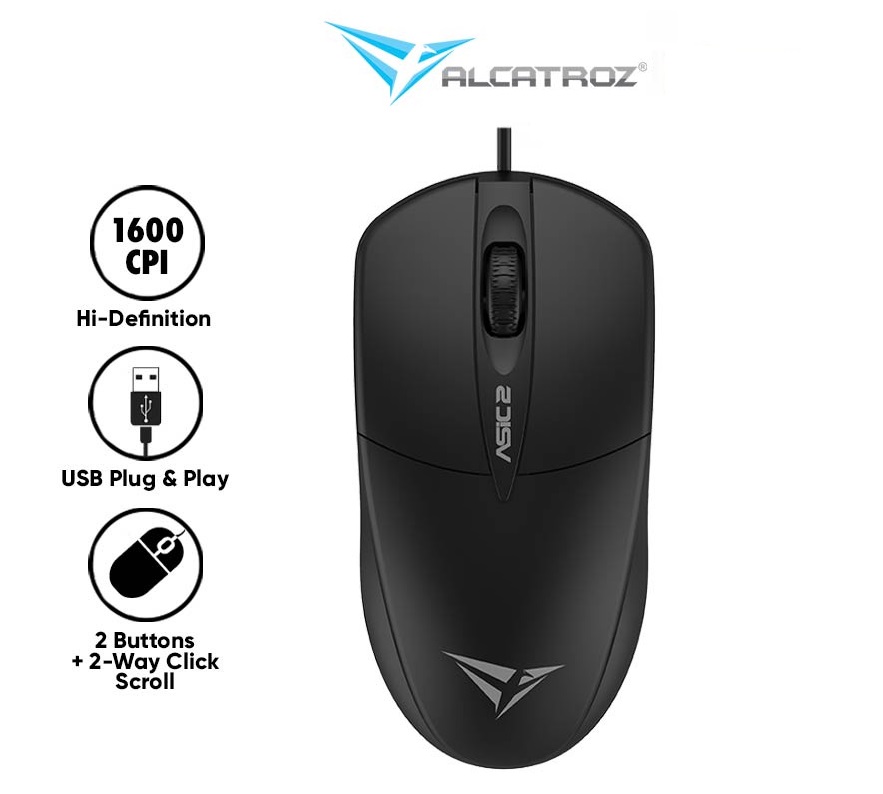 Alcatroz ASIC 2 Wired Mouse Black Blister | Mouse & Keyboard | MS  Electronics