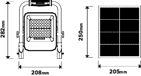 Rexer SOLAR WORK LED Portable Floodlight with Solar Panel & Battery 1000lm