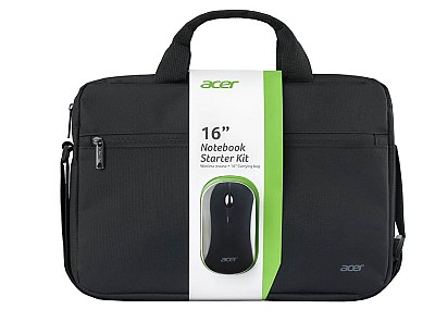 Acer Laptop Bag 16 with Wireless Mouse 2.4Ghz/Bluetooth Black AAK510