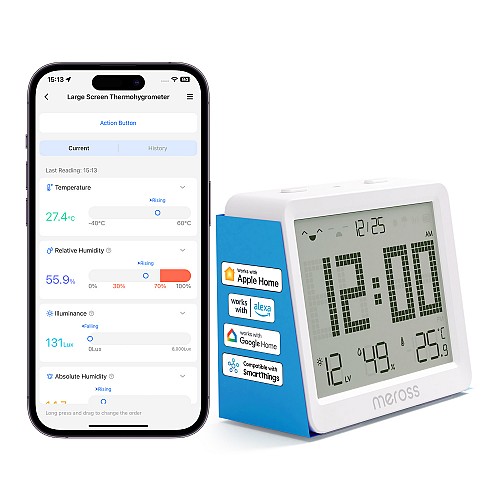 Meross Homekit Smart Temperature & Humidity Sensor (Matter) MS130MA-EU