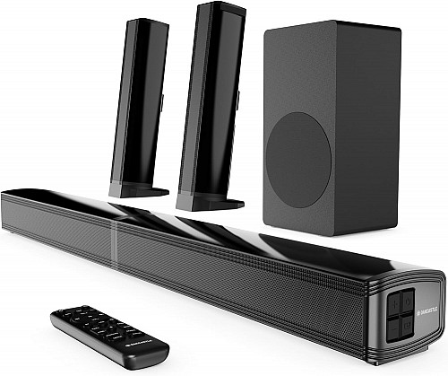 Majority Soundbar SB80 XTRA Split 2in1 Bar/Speakers 200W 2.1 with Sub,BT,HDMI,USB (Oakcastle)