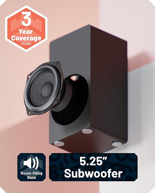 Majority Soundbar SB80 XTRA Split 2in1 Bar/Speakers 200W 2.1 with Sub,BT,HDMI,USB (Oakcastle)