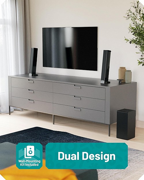 Majority Soundbar SB80 XTRA Split 2in1 Bar/Speakers 200W 2.1 with Sub,BT,HDMI,USB (Oakcastle)