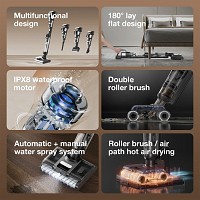 Jimmy Cordless Vacuum Cleaner WET & DRY PW11 Plus , Power 400W, Voltage 21.6V, Run time:Floor 40 mins/ Handheld 75 mins