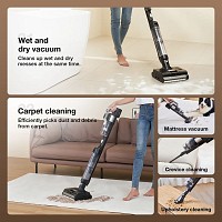 Jimmy Cordless Vacuum Cleaner WET & DRY PW11 Plus , Power 400W, Voltage 21.6V, Run time:Floor 40 mins/ Handheld 75 mins