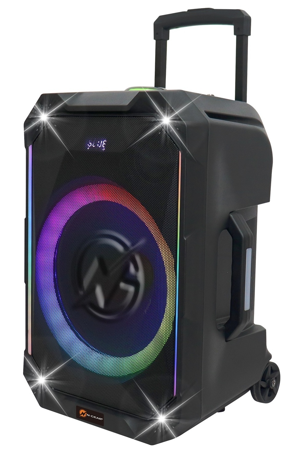 N-Gear FLASH1240 12 Portable Karaoke Speaker with 1x Wireless Mic LED Lights USB & BT