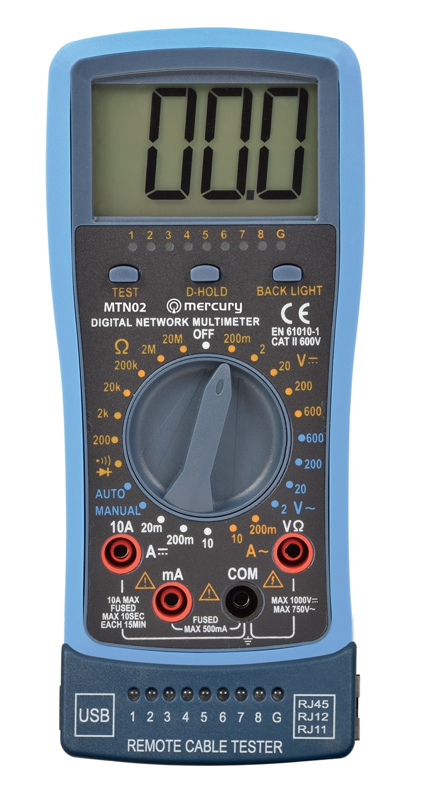 Mercury Pro Digital Multimeter Network/USB Tester 600.107UK
