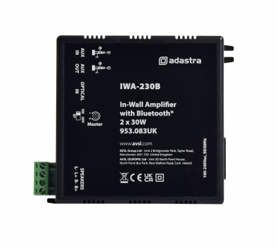 Adastra IWA230B In-Wall Bluetooth Amp 2x30W@4ohm 953.083UK