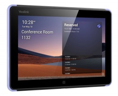 Yealink MS Teams Room Scheduling Device for Reservation & Status with 8 Touch, PoE, Wi-Fi & Bluetooth RoomPanel