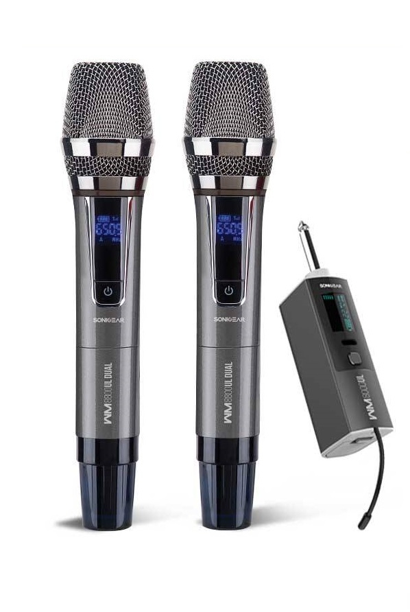 SonicGear WM 8800 UL DUAL 2 Wireless Microphones with receiver