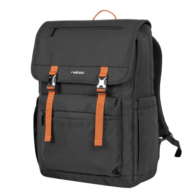 Natec Laptop Backpack 15.6 18L Black Orange NIALA