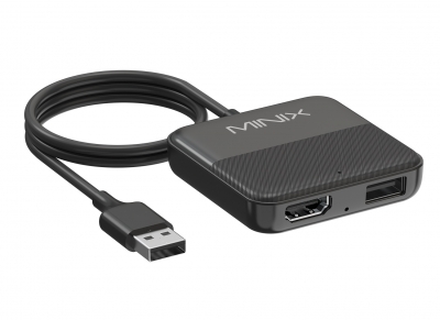 MINIX CAR Wired to Wireless CarPlay/Android Auto/HDMI-IN USB Media Hub CA361 Plus