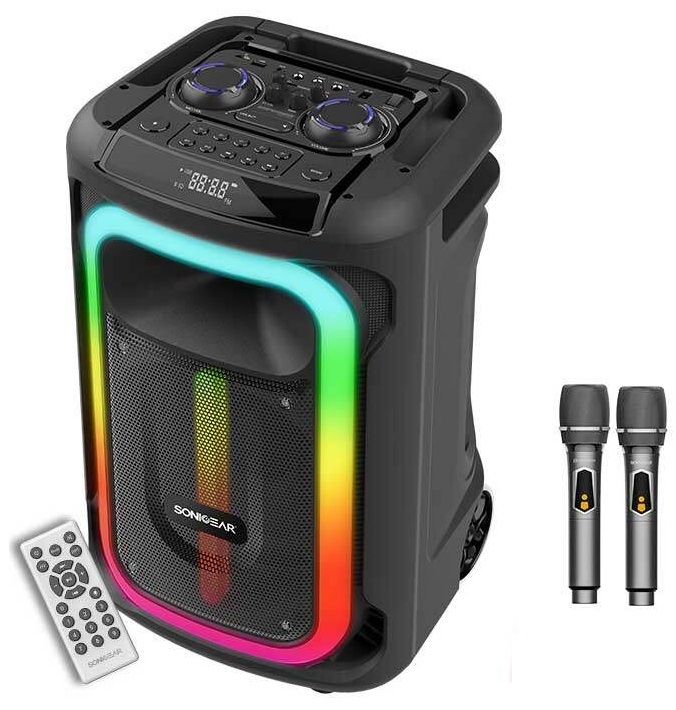 SonicGear Portable Karaoke Speaker 12 240W TWS BT/USB 2x Mics HYPERBOX 1300 Pro