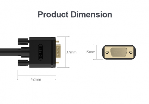 Unitek Y-C506G VGA to VGA Cable 10m