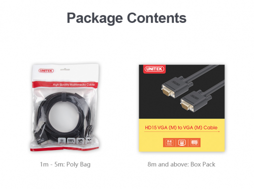 Unitek Y-C506G VGA to VGA Cable 10m