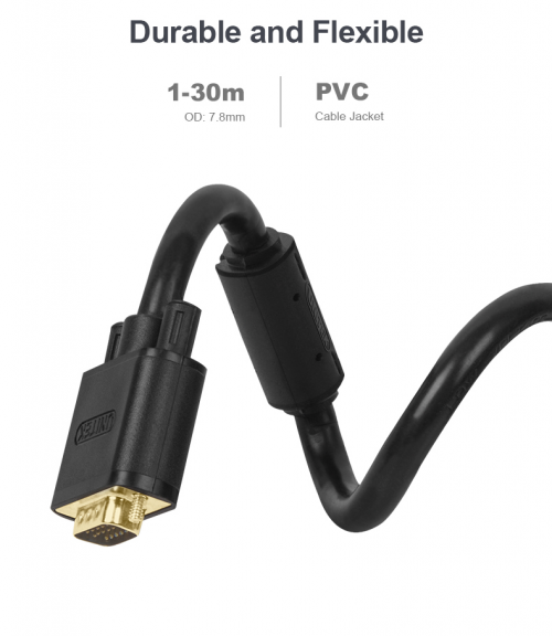 Unitek Y-C506G VGA to VGA Cable 10m