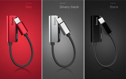 Baseus L32 Lightning Adaptor to Lightning + 3.5mm Silver