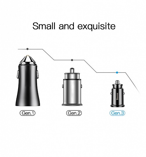 Baseus CCALL-ML02 Grain Car Charger 3.1A White