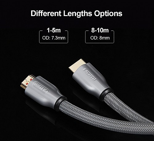 Unitek Y-C136RGY Premium HDMI 2.0 Braided Cable 1.0m
