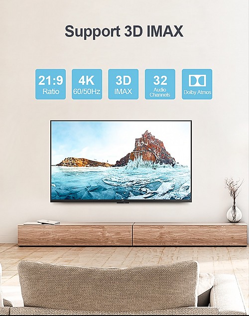 Unitek Y-C136RGY Premium HDMI 2.0 Braided Cable 1.0m