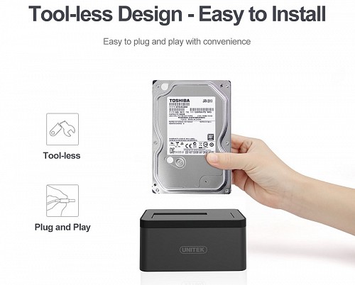 Unitek Y-1078 2.5/3.5inch SATA6G Single Bay HDD Docking Station