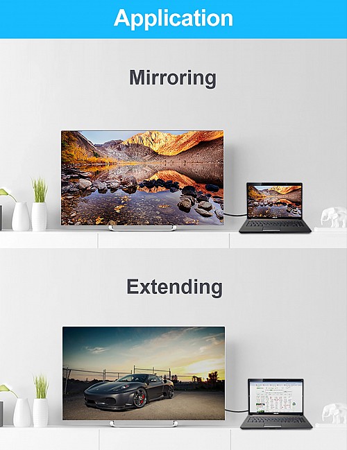 Unitek Y-C608BK DisplayPort 1.2 Cable 4K60Hz 2.0m