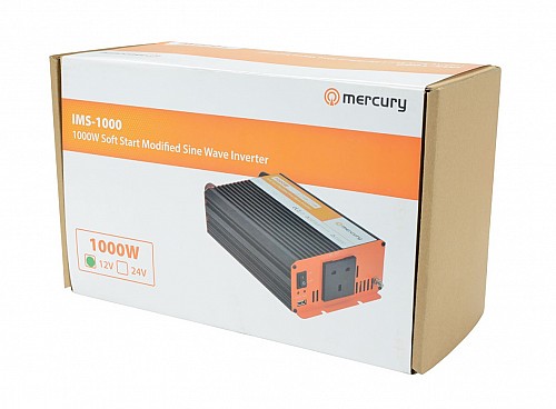 Mercury IMS1000-12 12VDC 1000W Inverter + USB 652.006UK