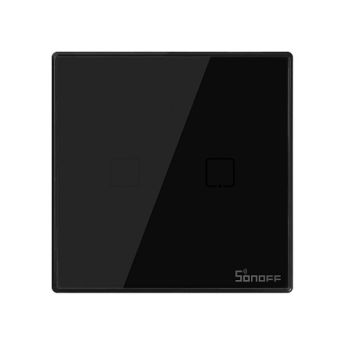 Sonoff T3 UK 2C WiFi Smart Wall Touch Switch Black