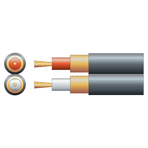 Mercury Twin Core RCA Cable Black 100m 803.436UK