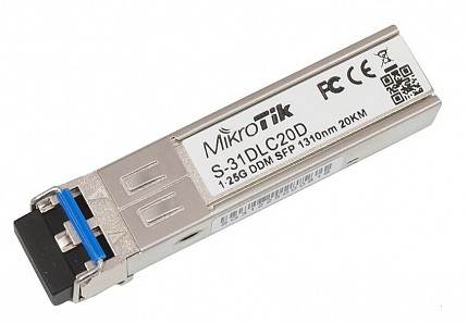 MikroTik S-31DLC20D 1.25G SFP Transceiver Dual LC 20km SM