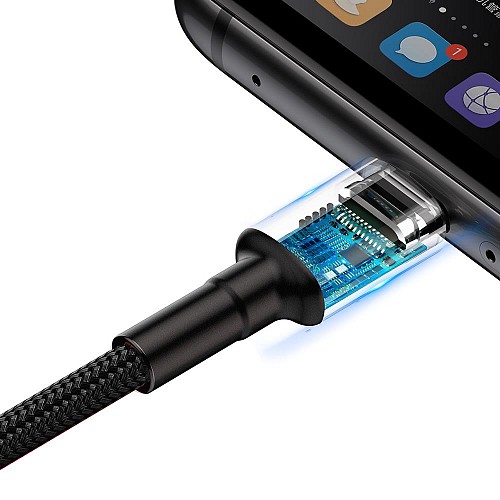 Baseus Cafule HW Type-C Cable 5A 1m Grey-Black