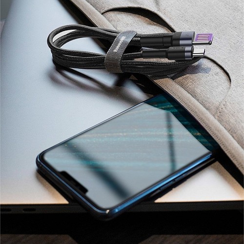 Baseus Cafule HW Type-C Cable 5A 1m Grey-Black