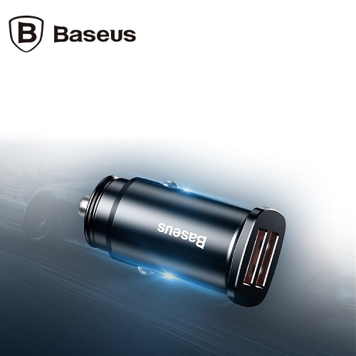 Baseus CCALL-DS01 Sq Metal Dual QC3.0 30W Car Charger