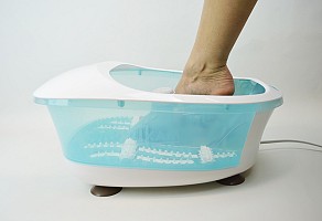 Homedics FS-250 Luxury 4-in-1 Foot Spa with Vibrating, Hydro & Magnetic Massage with Heat & 2 Pumice Attachments