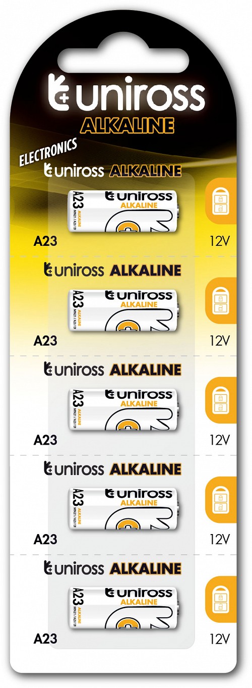 Uniross A23/23AE Alkaline Micro Battery (5pack)