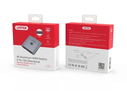 Unitek V1127A 4K HDMI 1in2 Out/2in1 Out Splitter/Switch