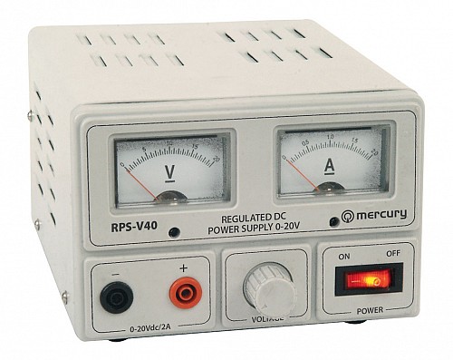 Mercury Regulated Power Supply 0-20V 2A 650.673UK