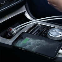Baseus Digital Display Dual USB 24W Car Charger Black
