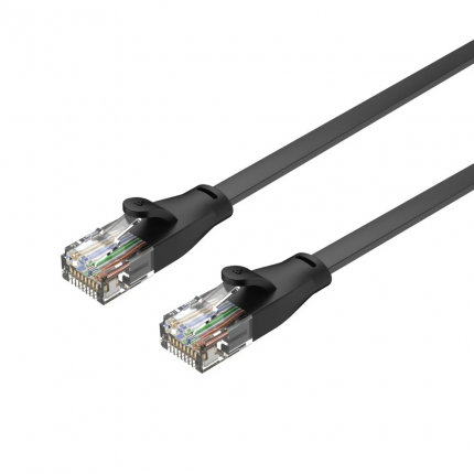 Unitek C1809GBK Flat Patch Cable CAT6 Black 1.0m