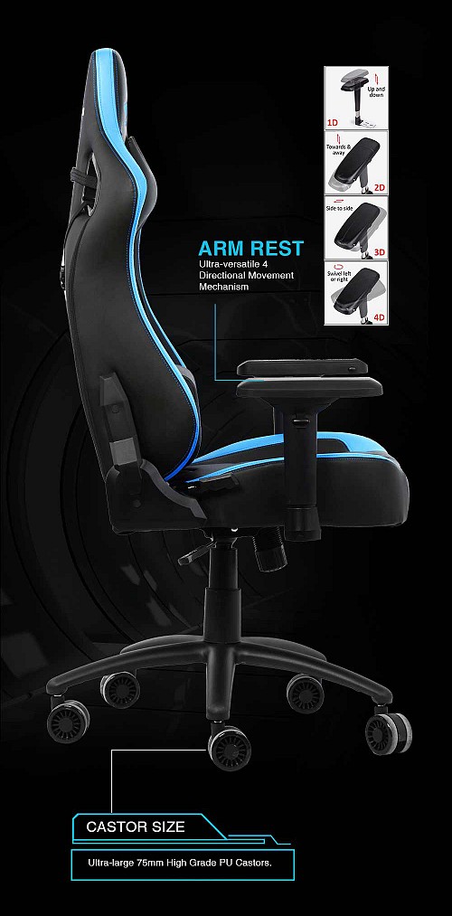 Armaggeddon Gaming Chair  NEBUKA III Maldive Blue